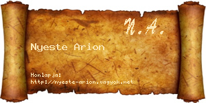 Nyeste Arion névjegykártya